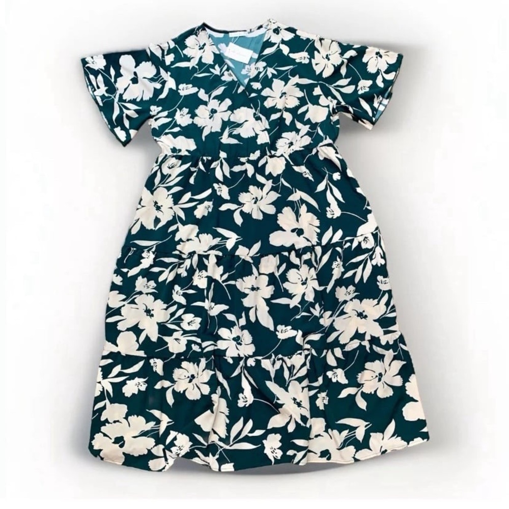 NEW Keluummi Dress green Floral Boho Plus Size 24